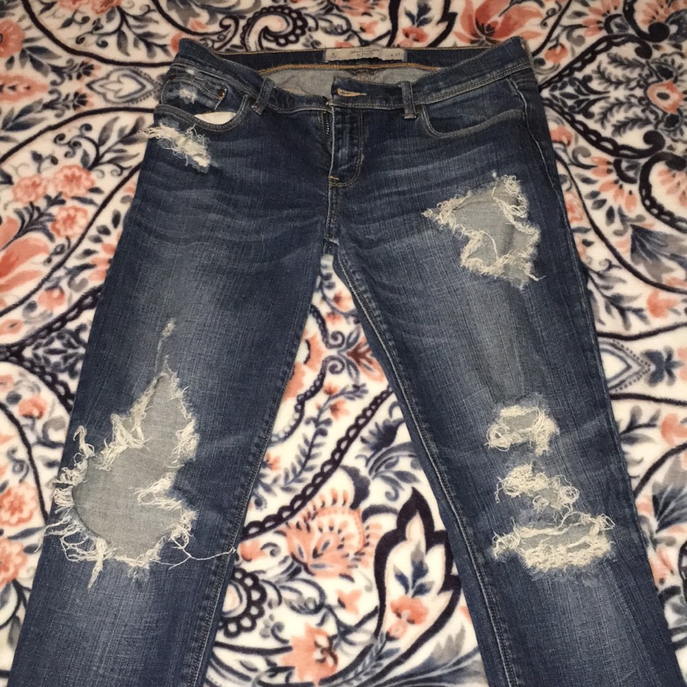 A&F distressed jeans